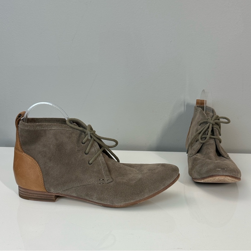 Sebago Hutton Chukka Taupe Suede & Leather Boots Size 8.5‎ Cottagecore Prairie